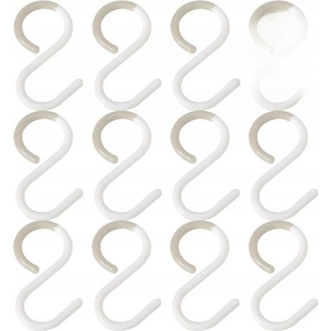 Set di 12 robuste grucce in plastica per organizzare la casa.