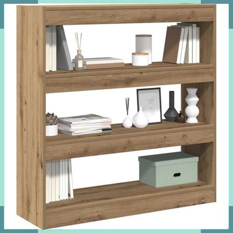 862725 Bibliothèque chêne artisanal 100 x 30 x 103 cm (1/5)