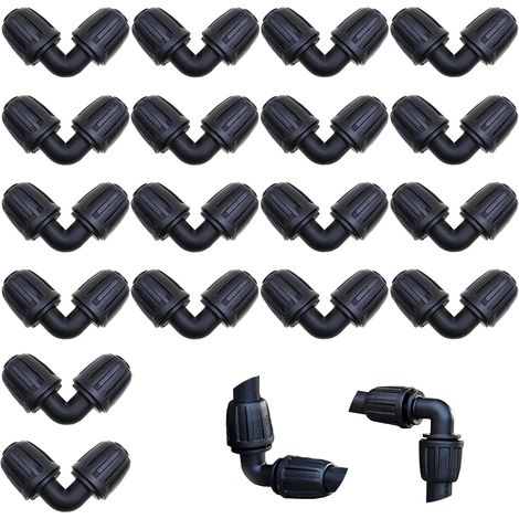 JSSEVN - Drip irrigation hose, 18-piece 1/2-inch drip irrigation accessories, V-shaped irrigation hose connectors, drip irrigation system