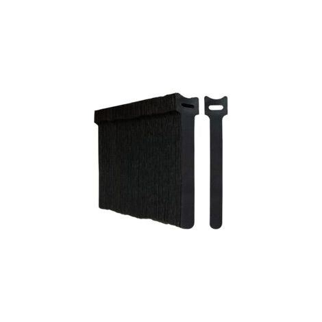 Lot de 100 Noir Attaches de Câble Sangle Réutilisable Scratch Serre Câble Bande avec Crochet et Boucle pour la Gestion des Câbles Organisation (1/5)