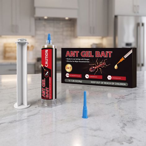 Ant bait for kitchen, bathroom, and corner use suitable for everyday household use, pets, and easy to use -- 30g (1/5)