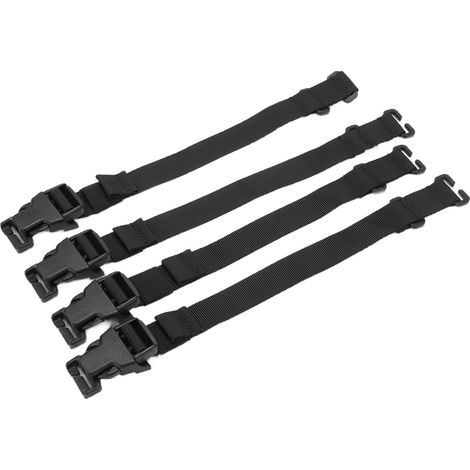 4 Sangles de Voyage Réglables avec Boucle Multifonction Durable pour Valise - Noir (1/5)