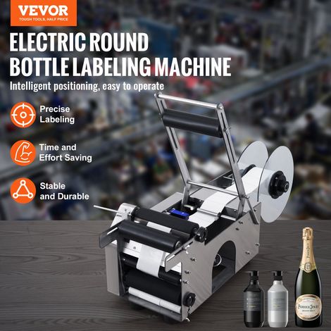 Distributeur d'Étiquettes 20 à 50 pcs/min Étiqueteuse de Bouteilles Semi-automatique 50 W Machine à Étiqueter 15-100 mm Machine d'É… (1/5)