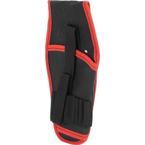 Sacoche porte-outils électrique portable, sac banane multifonction, étui pour perceuse (rouge) (1/5)