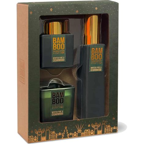 Coffret cadeau une bougie un diffuseur à bâtons et un parfum (1/2)