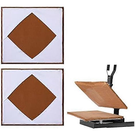 Set mit 2 Schutzhüllen für Heizplatten, für Heizpressen, weiß. (1/5)