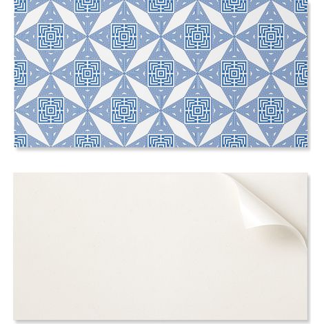 Azulejos decorativos adhesivos para una r谩pida renovaci贸n de pared. Dise帽o geom茅trico en cuadr铆cula. 10x40x20 cm.