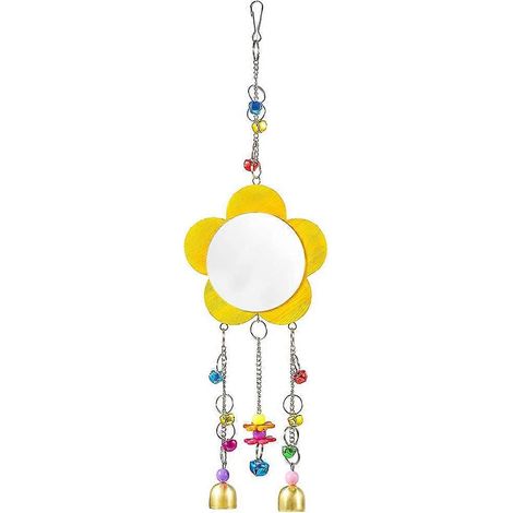 Hühnerspielzeug Schaukel Spiegel Spielzeug mit Glöckchen für Haustiervögel Aras Kakadus Wellensittiche