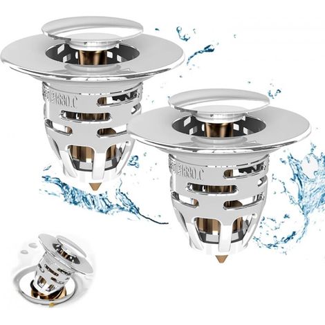 Lavabo de salle de bain évier universel, tuyau de vidange de lavabo escamotable de style lavabo en 2 pièces, utilisé pour l'évier de baignoire de cuisine(trou de vidange 32-42 mm) (1/5)