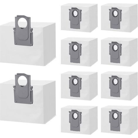 Lot de 10 sacs à poussière de rechange pour aspirateurs Xiaomi Roborock S8+/S8 Pro Ultra, S7 MaxV Ultra/S7 Pro Ultra, Q7+/Q7 Max+/Q5+/T8 (1/5)