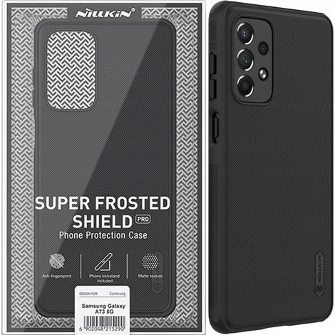 Nillkin Super Frosted Shield Pro, custodia protettiva resistente per Samsung Galaxy A73, colore nero. (1/5)