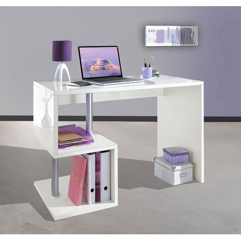 Scrivania design moderno bianco lucido - ESSE office desk 100 (1/3)