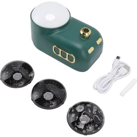 Mini Humidificateur d'Air USB Silencieux avec Projection LED pour Chambre et Salon, Vert (1/5)