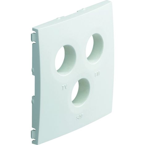 Enjoliveur Kallysta pour prise TV+FM+SAT  Finition: Blanc (1/2)