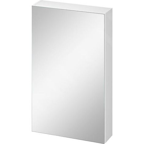 Cersanit City - Armoire à miroir, 80x49x14 cm, 1 porte, charnières G/D, blanc S584-023-DSM (1/2)