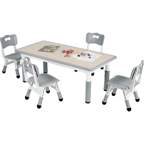 Ensemble de table pour enfants, hauteur réglable, design moderne minimaliste (1/2)