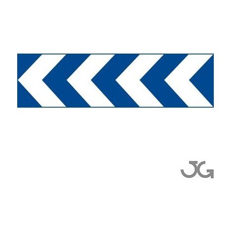 PANEL DIRECCION CURVA PELIGROSA AZUL OSCURO/BLANCO 1650X450MM N1 - METALICAS JULIO GARC