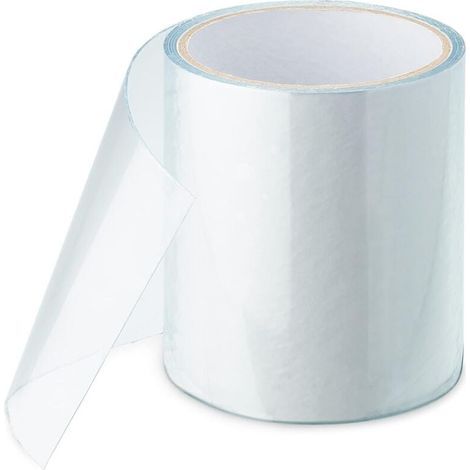 Cinta adhesiva subacuática, cinta de sellado, cinta de reparación para piscinas, tiendas de campaña, lonas, canalones, botes inflables, pegamento acrílico (10 cm x 150 cm, transparente) (1/4)