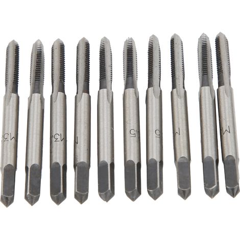 Lot de 10 tarauds métriques manuels M3.5 en acier au carbone pour machines-outils et fournitures industrielles