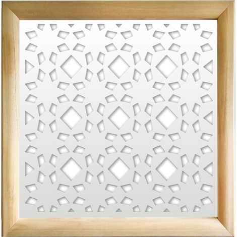PSYCHEDELIC - Modules décoratifs en bois et PVC - Dimension : 98x98 cm - Couleur : blanc