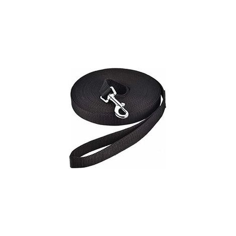 Laisse de dressage 10 m en nylon, noire, mains libres, pour chien –