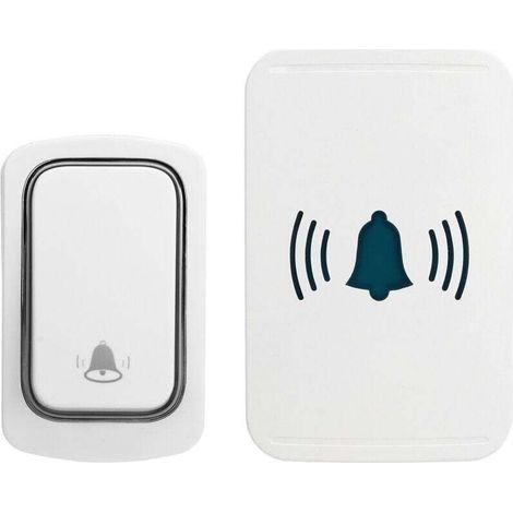 Sonnette Intelligente WiFi Sans Fil Étanche IP54 Volume Réglable 5 Niveaux LED 2.4GHz (1/4)