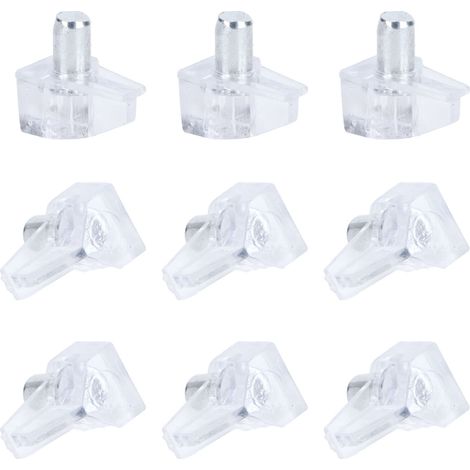 50 chevilles transparentes de support d'étagère, pinces pour armoire, clips porte-étagère, quincaillerie de meuble (1/5)