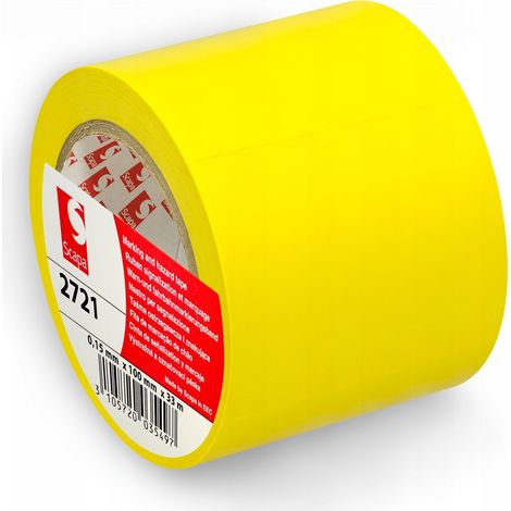Nastro segnaletico giallo Scapa 2721 per pavimenti, 100 mm / 33 m (1/5)