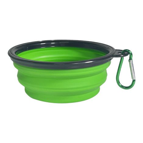Gamelle à crochet vert gazon, petite gamelle pour chat de 350 ml, gamelle d'eau pliable pour animaux de compagnie, gamel (1/5)