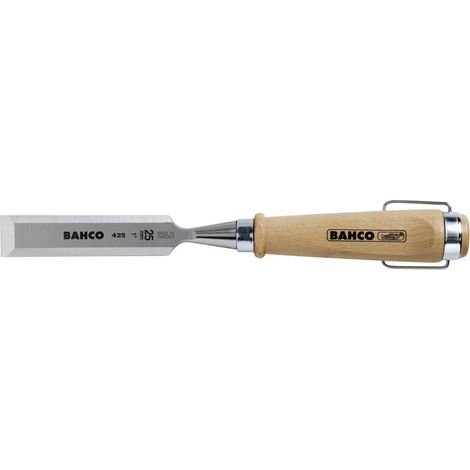 Ciseau à bois, manche en bois, anneau en acier nickelé, 20 x 140 mm Bahco 425-20 X086551 (1/3)