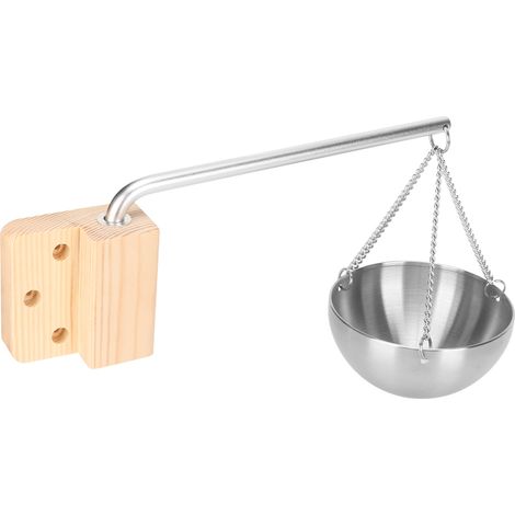Bolus en acier inoxydable rond pour huile essentielle de sauna, coupelle diffuseur d'arôme pour spa, diamètre 12 cm, accessoire de parfum. (1/5)