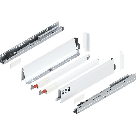 Blum Tandembox antaro C-Reling Schubladenschienen-Set  1 Paar, 30kg 400mm  Vollauszug Blumotion, seidenweiß