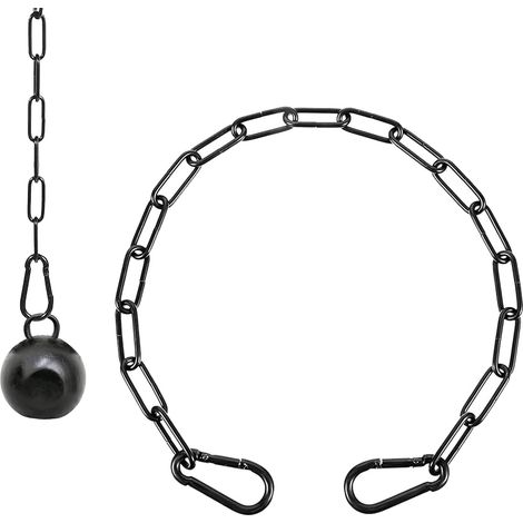 Chaîne À Maillons En Acier Inoxydable Avec Serrure,Pratique Chaîne Noire,Serrure De Portail En Acier Inoxydable,Multifonctionnel,Convient Aux Clôtures Extérieures Et Autres Chaînes Protection Sécurité (1/5)