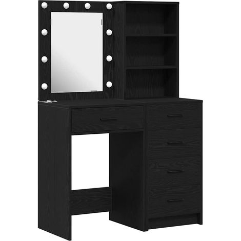 Maison Exclusive - Tavolo da Trucco 2 pcs Nero 50 x 41 x 135 cm Legno multistrato