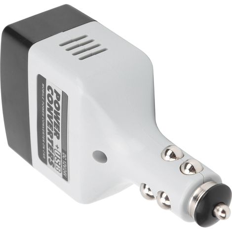 12V/24V Power Converter mit USB-Anschluss zum Laden von Mobiltelefonen – Schwarz