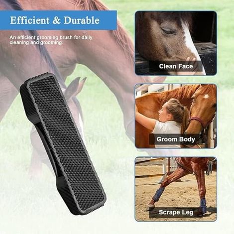 Brosse à crin de cheval, brosses pour chevaux, outil de démêlage pour chevaux avec manche (1/5)