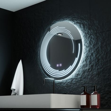 Miroir LED Rond 60cm Lira Touch Systeme Desembuage Gradable (1/5)