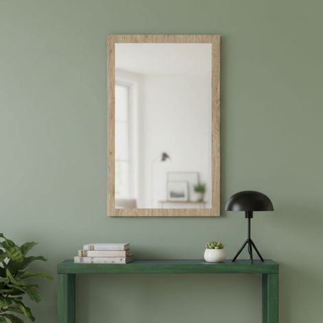 Specchiera America in legno colore noce americano con specchio in rilievo 60x105 (1/2)