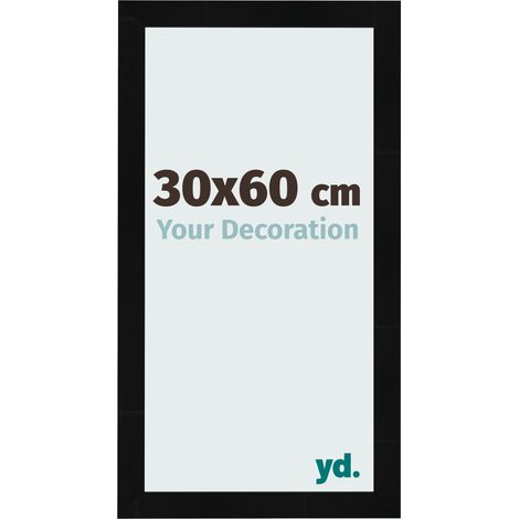 yd. - Cadre photo 30x60 - Noir Brillant - MDF - Pisa (1/5)