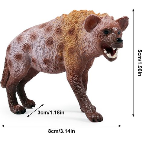 Realistische Wildhyänenfigur aus PVC, Sammlermodell für Kinder, Dekorationsspielzeug (1/3)