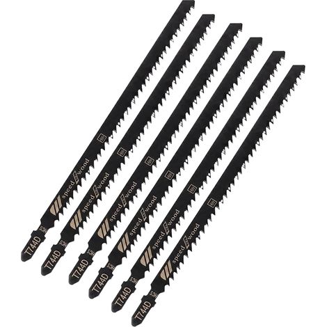 Lames de scie sauteuse pour bois et PVC compatibles avec T744D, 180 mm, lot de 6 (1/5)