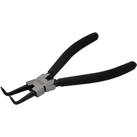 Pinza per anelli elastici 175 mm, interna, curva