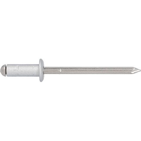 Rivet aveugle PolyGrip alu/Nirosta Ø 4x10, RAL 9006 blanc aluminium