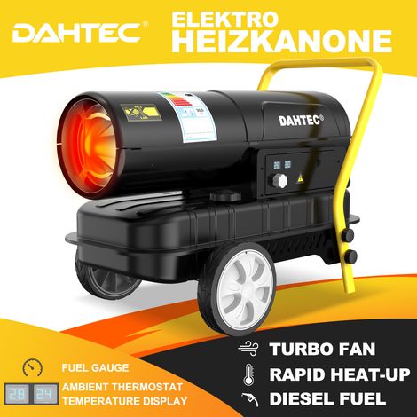 Enhanced Diesel Space Heater, 30 KW Industrial Heaters, Heating Area 320 to 420 ㎡, Large Fuel Tank, Overheat Protection, Suitable for Workshops, Building Sites and Agricultural [Energy Class A]