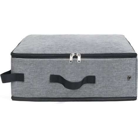 RHG Boîte à litière de voyage portable, bac à litière pliable avec couvercle et poignée, litière pliable légère standard, adaptée au voyage pour chats (gris)