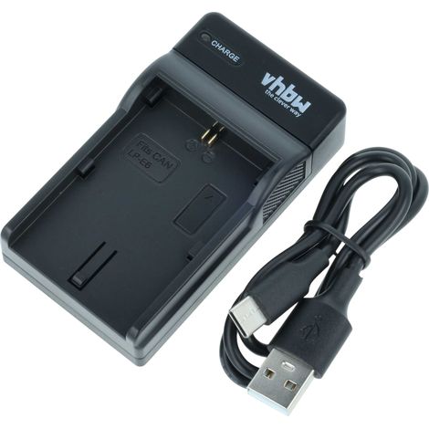 vhbw USB-C Ladegerät kompatibel mit Canon EOS 60D, R5 Mark II, R6 Mark III, 5D Mark III, 5D Mark IV, 6D, 80D, R5, 60Da, R6, 7D Mark II, 5DS, R6 Mark I (1/5)