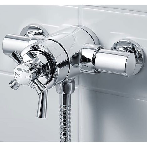 Bristan Rio 2 Exposed Thermostatic Mixer Shower Valve Dual Control 110mm 130mm (1/5)