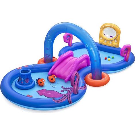 Bestway Aufblasbares Schwimmbecken Abenteuer Wasserpark 330x188x117 cm +2 Jahre Garten 53167