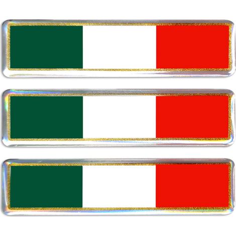 3D Sticker Tris Bandiere Italia