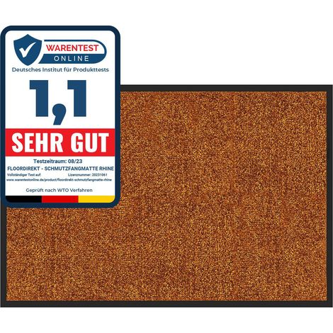Tapis de Porte Paillasson d'entrée Rhine Marron 90 x 600 cm